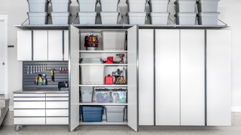 Cabinet shelving storage