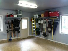 an organized garage 