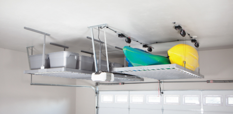 Motorized Overhead Rack Gorgeous Garage