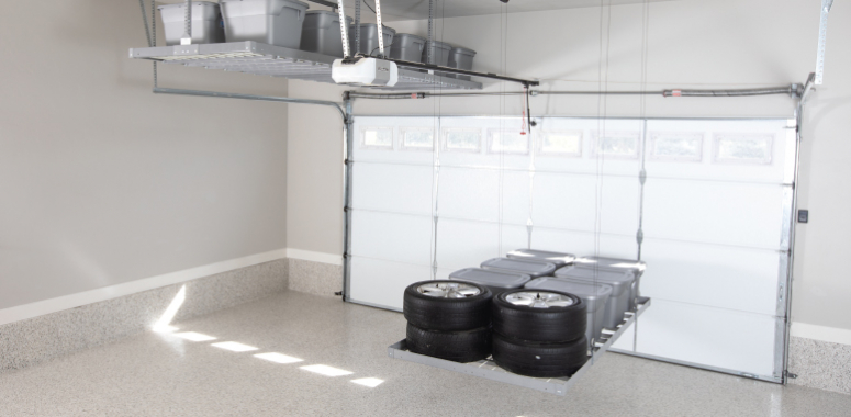 Motorized Overhead Rack Gorgeous Garage, Garage Ceiling Storage Lift System